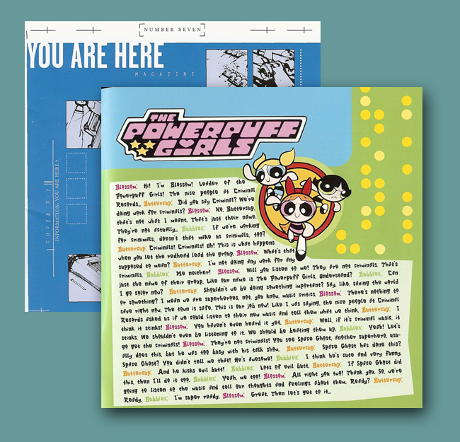 You Are Here CD Liner Notes Powerpuff Girls